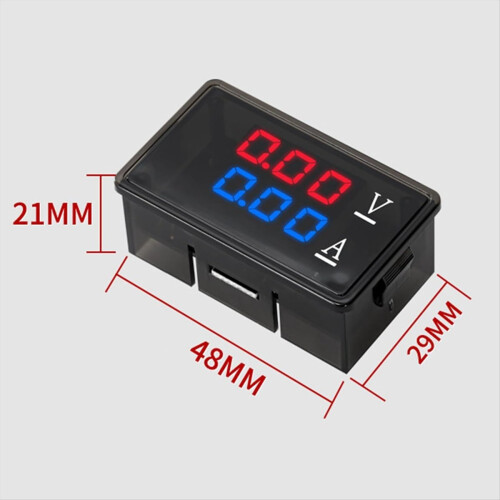 DC0-100V 10A LED Digitalvoltmeter Amperemeter für Autos und Motorräder 2