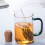4PCS Glass Strainers for Long Leaf Tea, Reusable Diffuser with Cork Lo 9