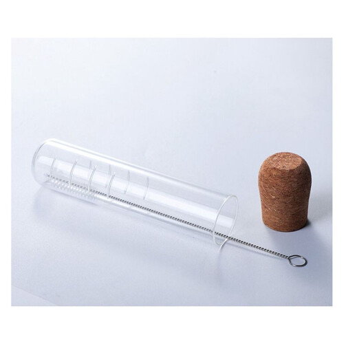 4PCS Glass Strainers for Long Leaf Tea, Reusable Diffuser with Cork Lo 1