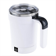 Taza de café recargable de acero inoxidable - Mezclador magnético, batidora eléctrica