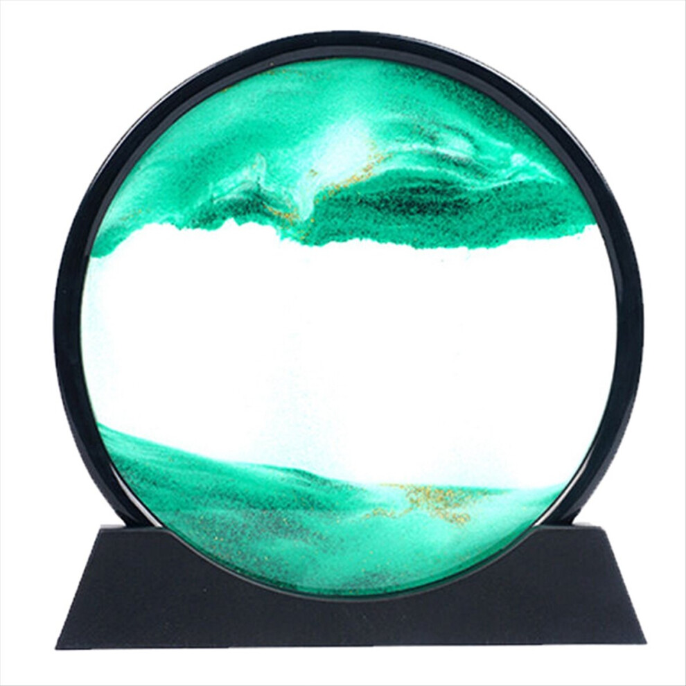 3D Hourglass Quicksand Moving Sand Art Picture Round Glass Sea Sandsca 4851036373912