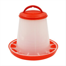 Comedero automático para gallinas y gallos con cubo de 1,5 kg para animales de granja.