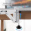 2pcs White Foldable Desk Extender Clamp Computer Keyboard Tray for Hom 6