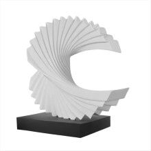Wave Sculpture, Resin Home Decor Art, Modern Funky Sea Ornament, Abstr