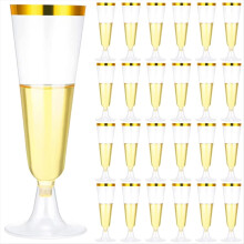25 pezzi da 150 ml di bicchieri da champagne usa e getta trasparenti per brindisi per matrimoni