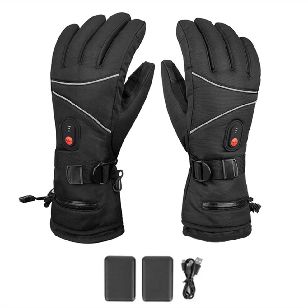 1 Pair Thermal Gloves Windproof Electric Heating Men Women For Ski Cyc 4852430015859