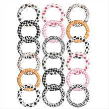 18 Silikon-O-Ringe mit Löchern zum Auffädeln von Perlen, 65 mm Perlen
