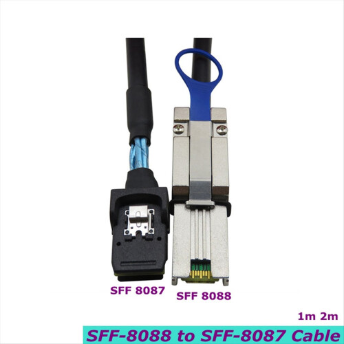 Καλύτερης Ποιότητας Δύο Χρώματα 1M Mini SAS 26P SFF-8088 έως SFF-8087 36P Direct 2