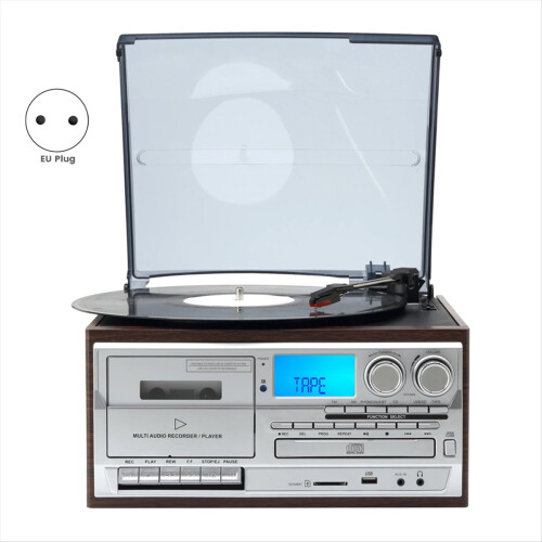 Retro Vinyl Multi Functions Record Player Turntable 3-Speed Phonograph 2