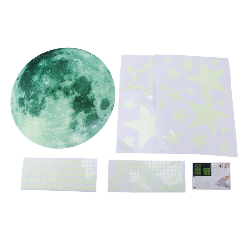 435Pcs Glow In The Stars & Moon Planet Space Wall Stickers Decal Dark Typecat