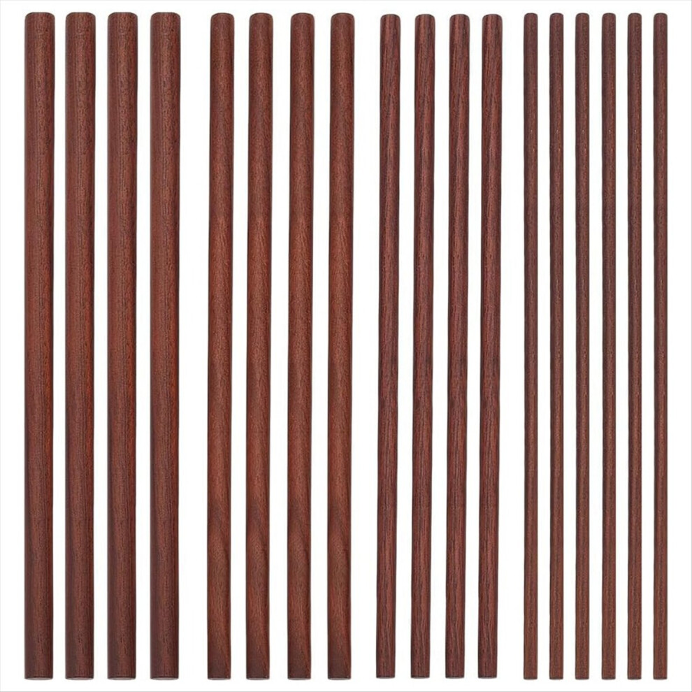18Pcs 4 Size Walnut Dowel Rods 11.8 Inch Long Wood Sticks 6/8/10/12Mm 4851036389067