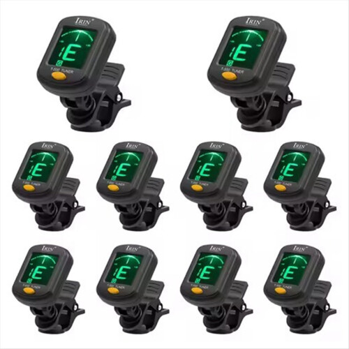 10pcs -500 Digital Clip-on Tuner 360 Rotatable Highly Sensitive for