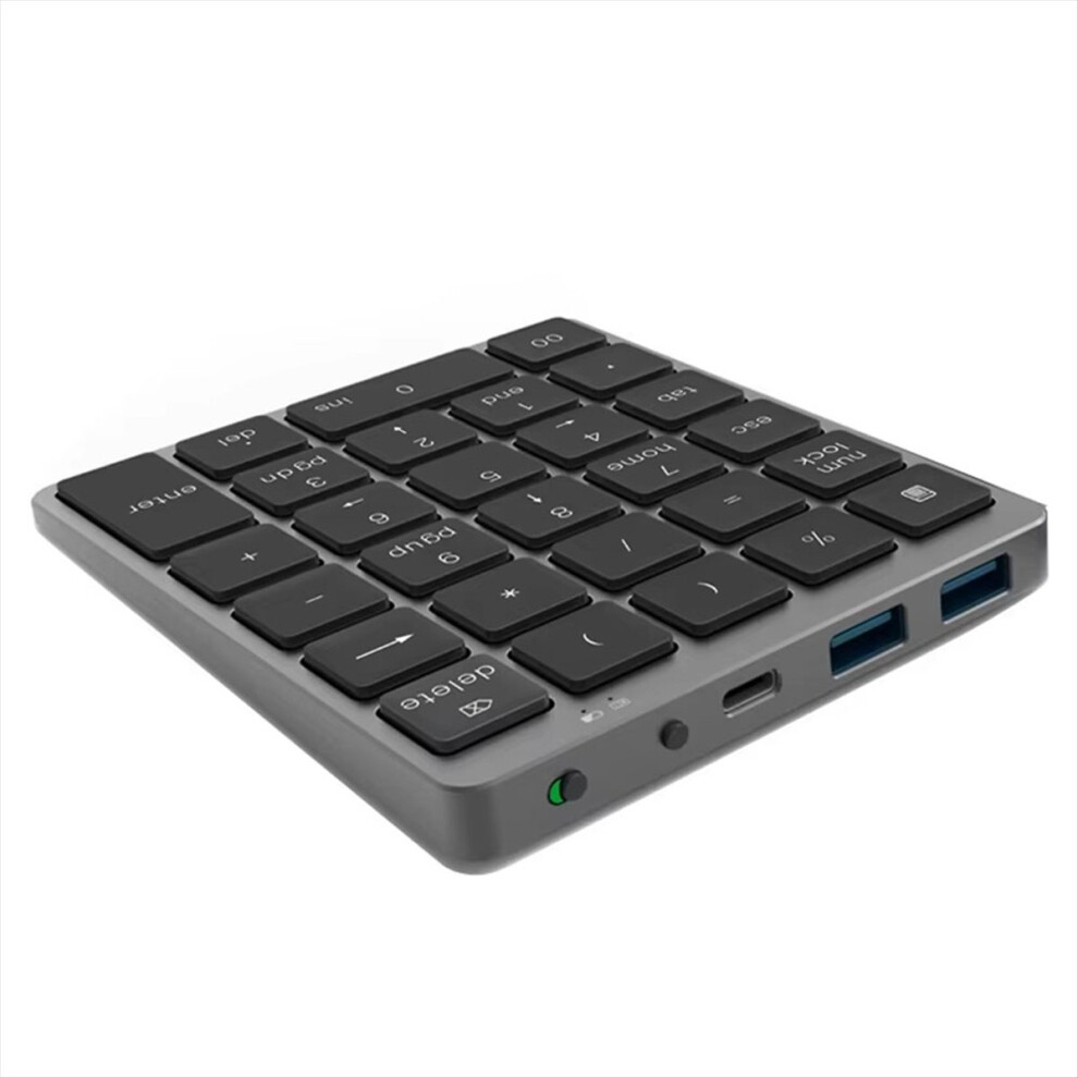 Wireless Bluetooth Numeric Keypad With Usb Hub Dual Modes Rechargeable 4851036398946