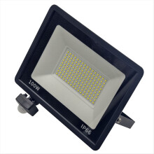 LED PIR Motion Sensor Floodlight Outdoor Wall Light White 100W IP66 Wa