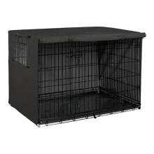 Dog Cover for Pets Oxford Waterproof Case Cover Dog Shelter for Dogs Windproof Black 94x61x63.5 cm Crates Cage Cover