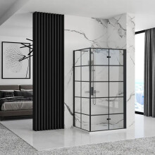 Καμπίνα Ντους Rea Molière Black 100x90