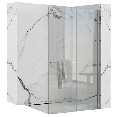 Rea Cortis Τοιχος Ντους Chrome 100 Cm