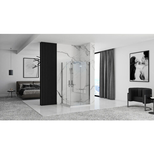 Zuhanykabin Rea Molier Chrome Double 80x80 1