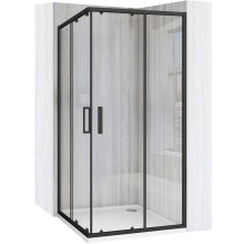 Shower Enclosure Rea City 90x90 Black Without Shower Tray