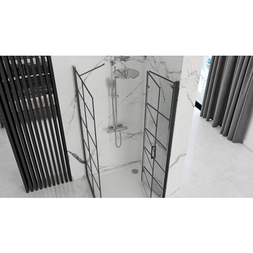 Καμπίνα Ντους Rea Molière Black 90x90 1