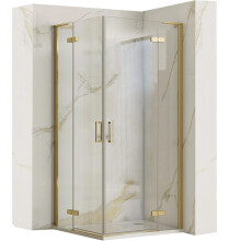 Διπλή Καμπίνα Ντους Rea Hugo 80x80 Brushed Gold