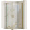 Διπλή Καμπίνα Ντους Rea Hugo 80x80 Brushed Gold 1