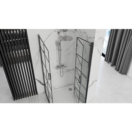 Rea Molière Black Διπλή Καμπίνα Ντους 100x100 2