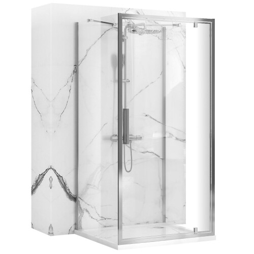 Επιτοίχια Καμπίνα Ντους Rea Rapid Swing Chrome 120x80