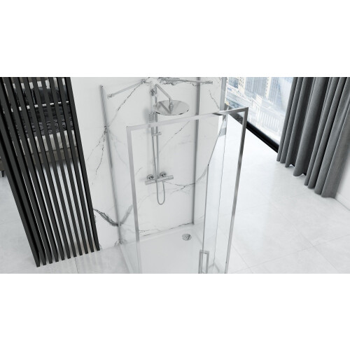 Επιτοίχια Καμπίνα Ντους Rea Rapid Swing Chrome 120x100 2