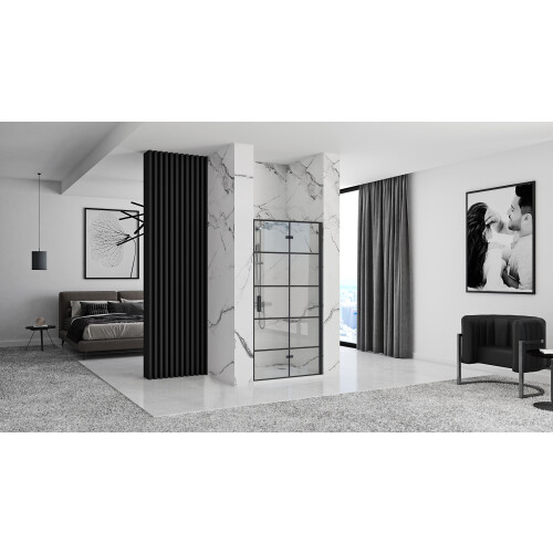 Πόρτα Ντουζιέρας Rea Molière Black 100 2