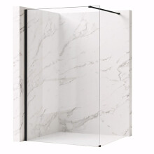 Zuhanyfal Rea Flexi Transparent / Black 130