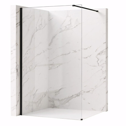 Zuhanyfal Rea Flexi Transparent / Black 130
