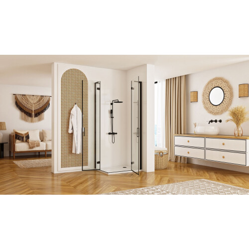 Zuhanykabin Rea Hugo Double Black 90x90 2