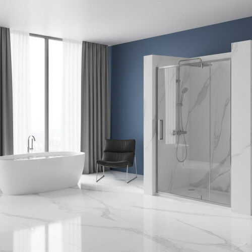 Πόρτα Ντουζιέρας Rea Rapid Swing Chrome 120 1