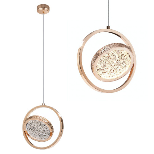 Κρυστάλλινο Κρεμαστό Φωτιστικό Lhj106-1cp Light Rose Gold