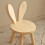 Small Board Stool, Cute Rabbit Ears Solid Wood Decorative Stool Children Chair 4