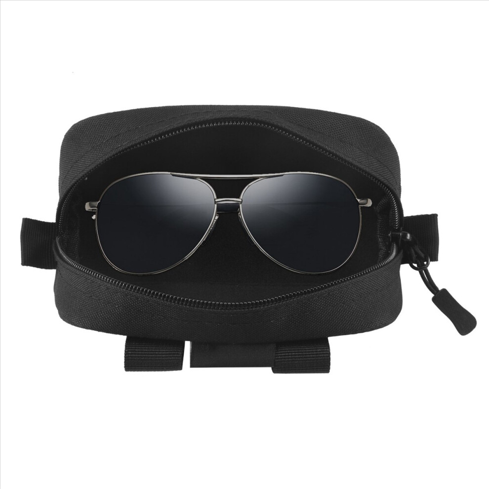 Nylon Eyeglasses Hard Case Anti-Shock Molle System Sunglasses Pouch Portable Waterproof Bag Eyewear Accessoies