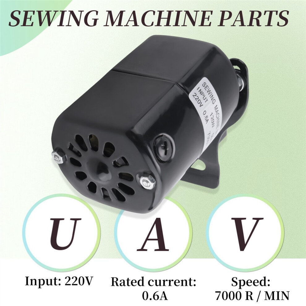 220V 120W Sewing Machine Motor 7000 RPM K-Bracket 0.6 AMP Home Parts AC ...