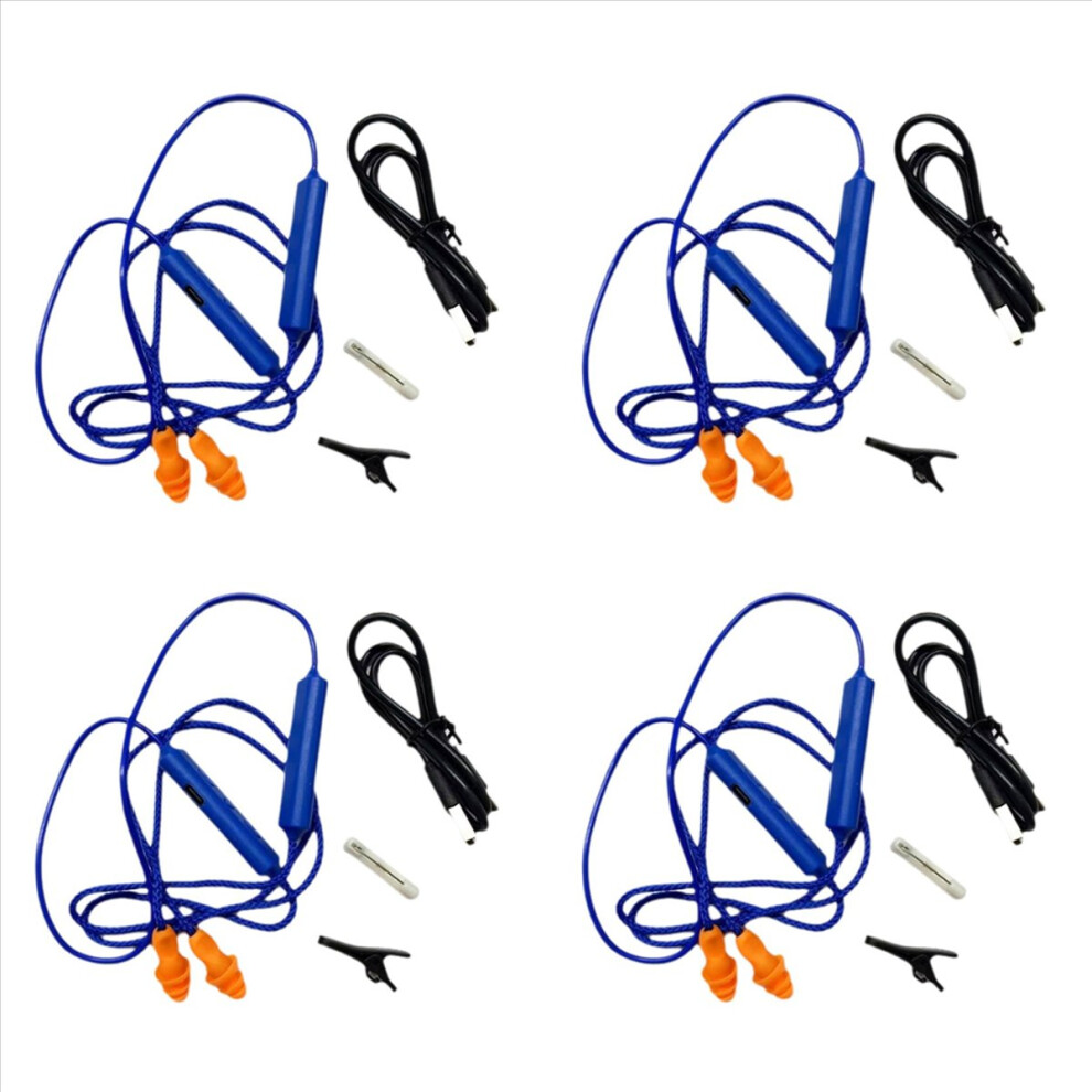 4X Ear Plugs Tooth Earphone For Work, Noise Suppression, Hearing Protection,Construction Sites, Noisy Places Blue 4851698662010