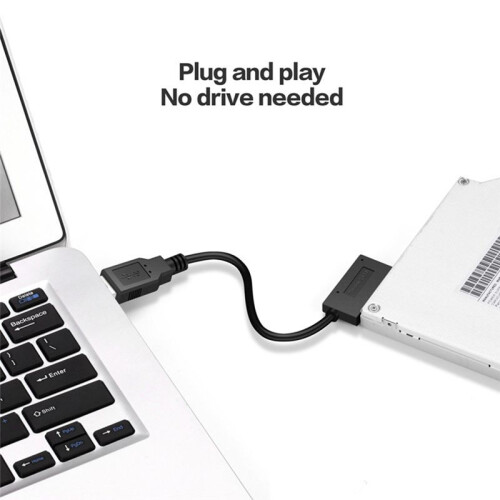Μετατροπέας USB 35cm για PC 6P+7P CD DVD Rom SATA σε USB 2.0 2