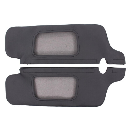 Black Microfiber Leather Sun Visor Replacement Cover Repair for 1994-2004