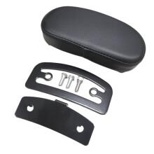 Motor 6" Black Flatlander Mini Sissy Bar Backrest Pad for All Models with A Short Sissy Bar Center to 2-3/4