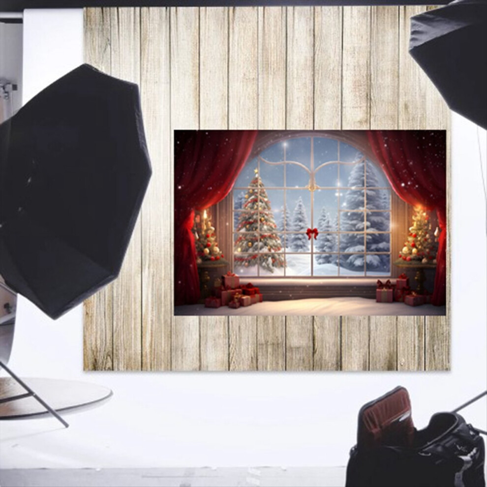 210X150cm Christmas Background Cloth Christmas Window Children Photo Studio Photo Photography Backdrops,H 4853466318174