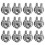 12 abrazaderas de acero inoxidable para cables de 0,3 cm y 3 mm. 1