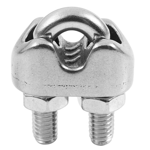 12 abrazaderas de acero inoxidable para cables de 0,3 cm y 3 mm. 1