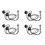 4X Universal Pickup Piezo 3 Transducer 6,35 mm för Akustisk Gitarr Ukulele Mandolin 1