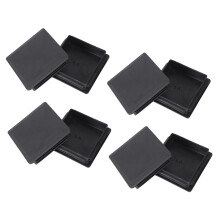 Conjunto de 8 tampas plásticas quadradas de 80 mm x 80 mm para tubos e canos.