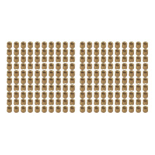 Porcas de inserção redondas serrilhadas cilíndricas de latão M2 x 3 mm, 200 peças