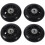 4 sada náhradních koleček pro kufry/inline brusle 64x18mm, černá 1
