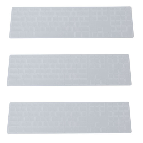 3X Silicone Thin Keyboard Skin Cover Protector with Numeric Keypad for Transparent